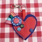 Heart Bag Charm / Key Ring
